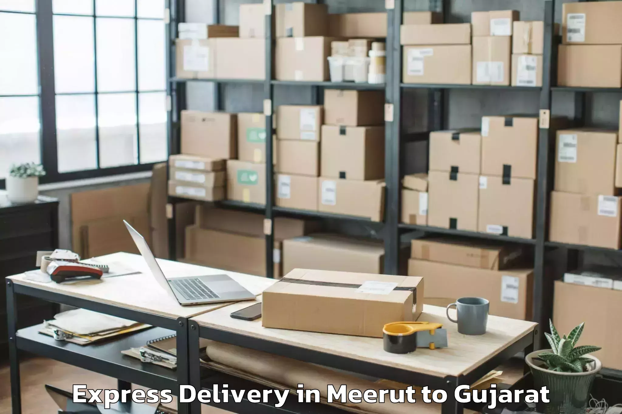 Book Meerut to Malpur Express Delivery Online